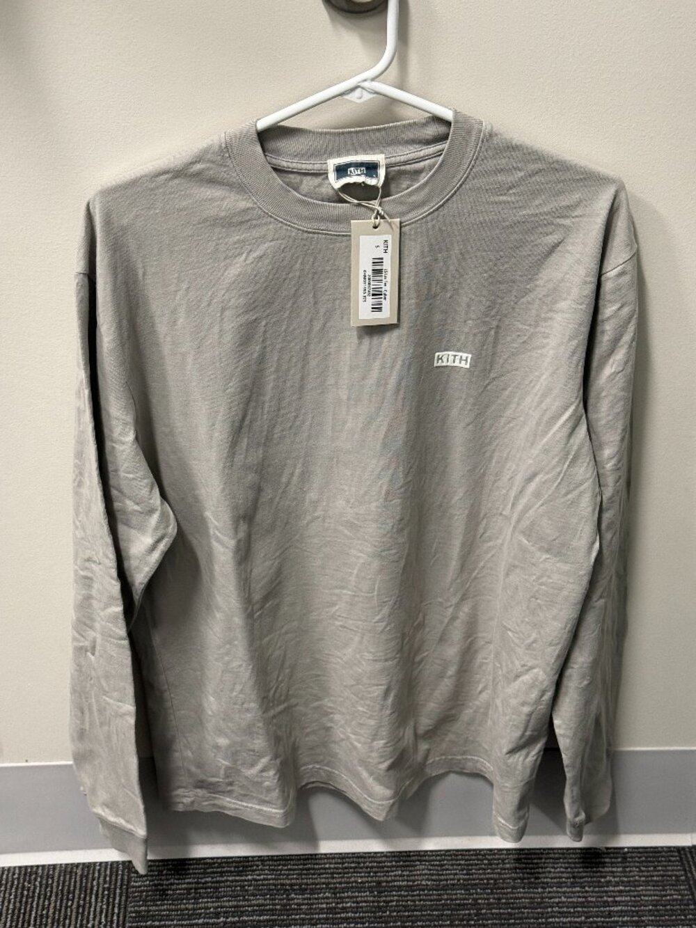 Kith Long Sleeve LAX Tee - Culver (Gray) - Men's Small